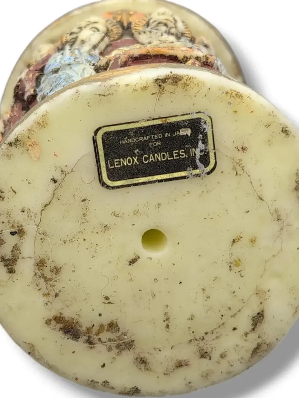 Lenox Candles Nativity Scene Pillar Candle‎ Single Wick Beige Japan Christmas 5